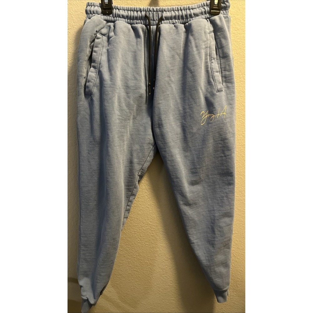 YOUNGLA‎ Blue Jogger Sweatpants Men's Size Large Gym Active Streetwear #230